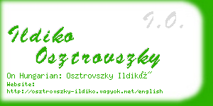 ildiko osztrovszky business card